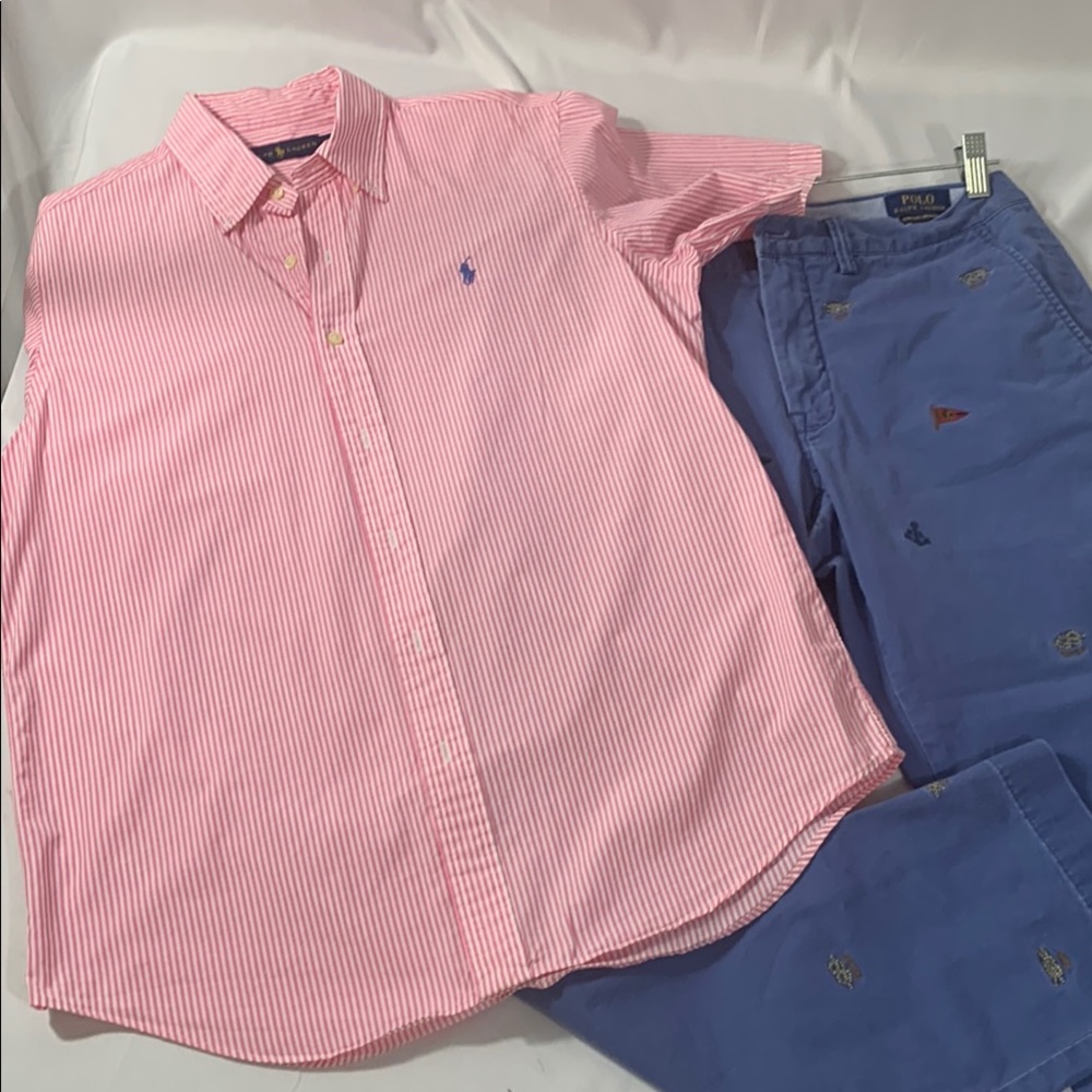 Ralph Lauren Blue Label Pink Striped Shirt